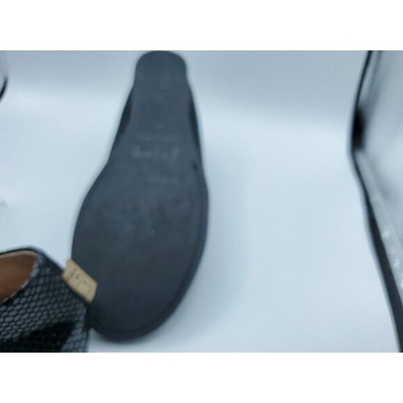 French Sole NY Black Leather Snake Print Zeppa Slip-on Short Wedges Size 10 - Picture 13 of 13